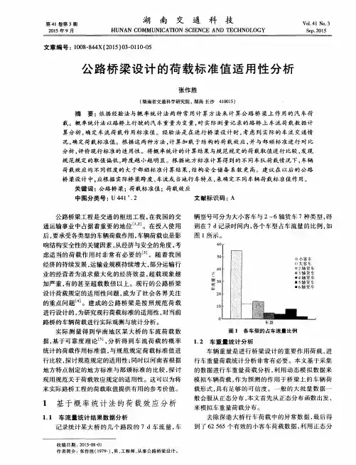公路桥梁设计的荷载标准值适用性分析