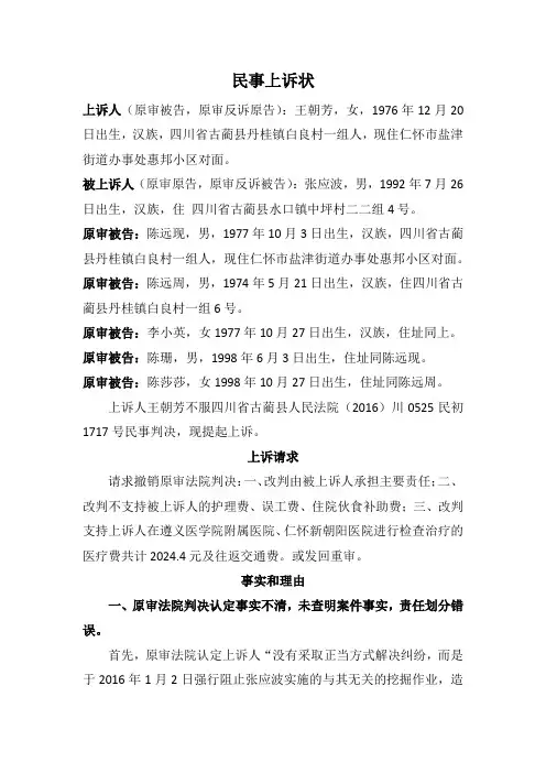 民事上诉状 3