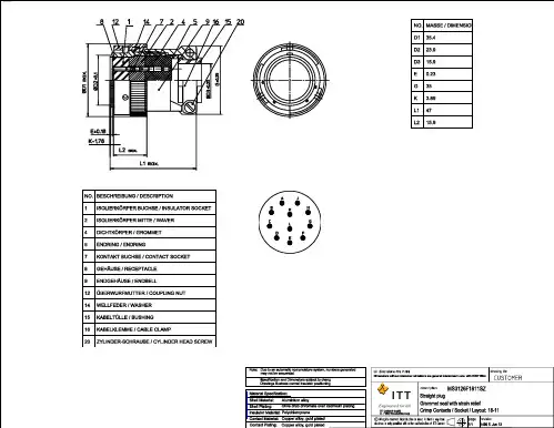 MS3126F18-11SZ;中文规格书,Datasheet资料