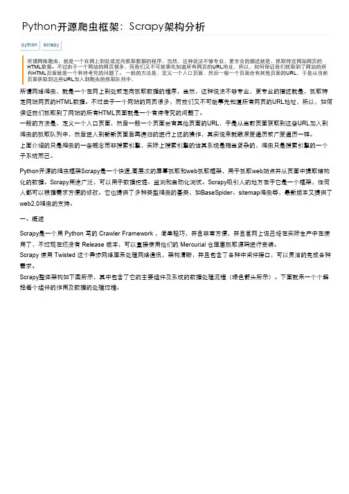 Python开源爬虫框架：Scrapy架构分析 - 为程序员服务