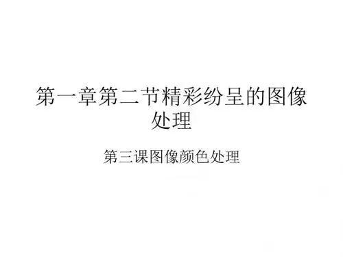 八年级上册第一章第二节精彩纷呈的图像处理第三课图像颜色处理