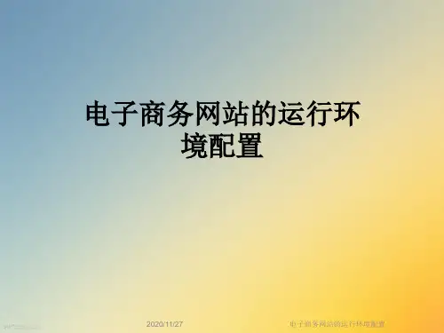 电子商务网站的运行环境配置