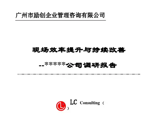 某某公司现场效率提升与持续改善课件