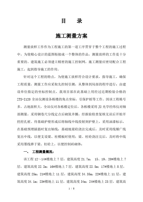 测量方案样本