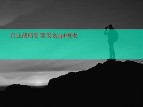 企业战略管讲义理策划ppt模板