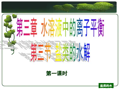 盐类的水解优质课课件