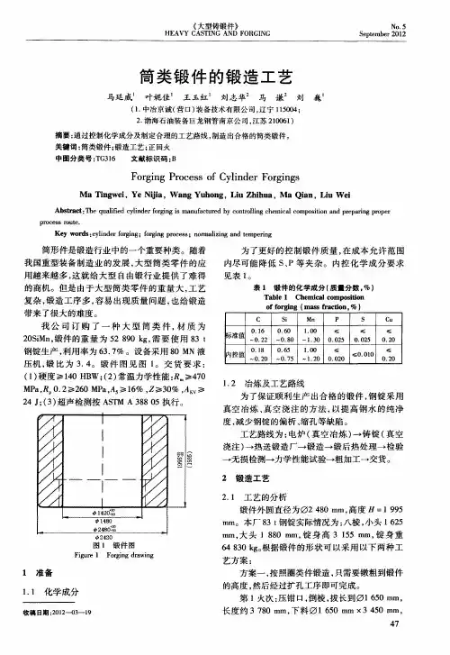 筒类锻件的锻造工艺