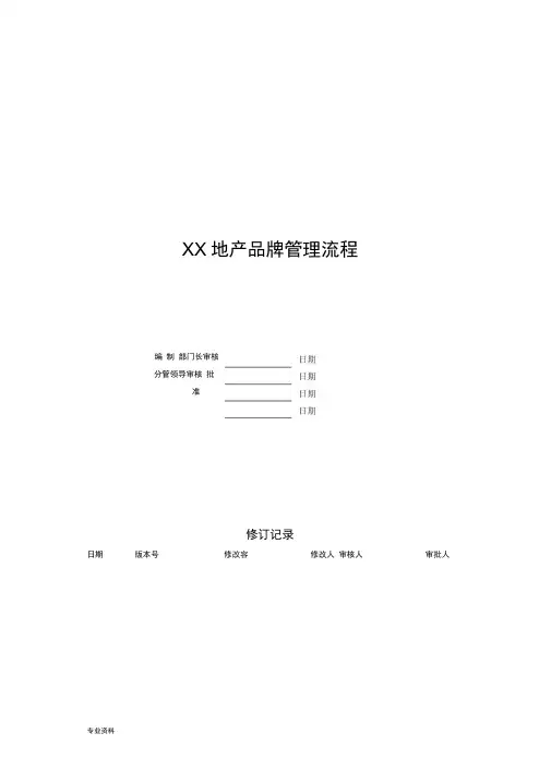 招商地产品牌管理流程