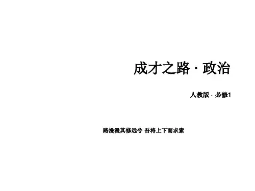 高中政治必修一：综合探究 课件(4份)综合探究2