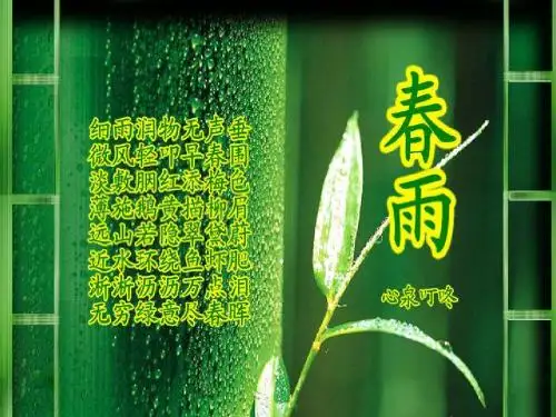 春天的小雨 歌曲