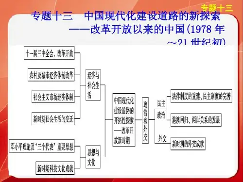 中国现代化建设道路的新探索——改革开放以来的中国1978年~21世纪初论述24页PPT