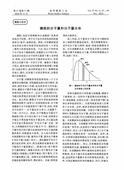 橡胶的分子量和分子量分布