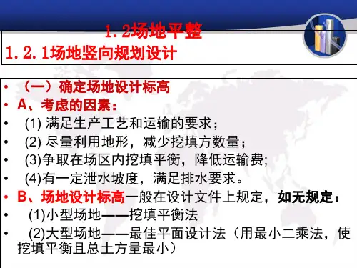 场地标高计算