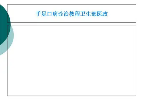 手足口病诊治教程卫生部医政