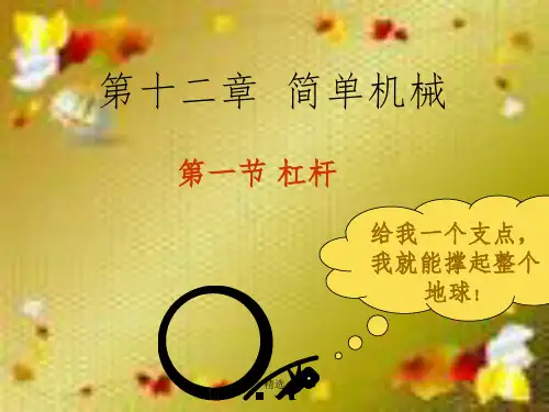 人教版八年级物理下册《杠杆》完整ppt课件