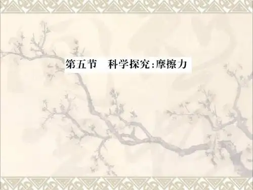 八年级物理全册6熟悉而陌生的力第5节科学探究摩擦力课件(新版)沪科版
