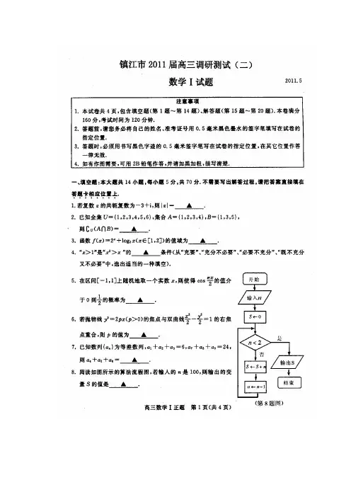 2011届高三数学下册调研测试试题