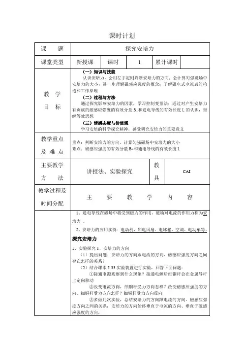 5.4探究安培力
