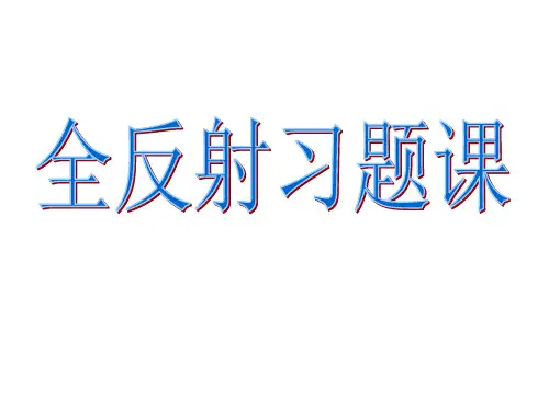 7. 全反射习题课