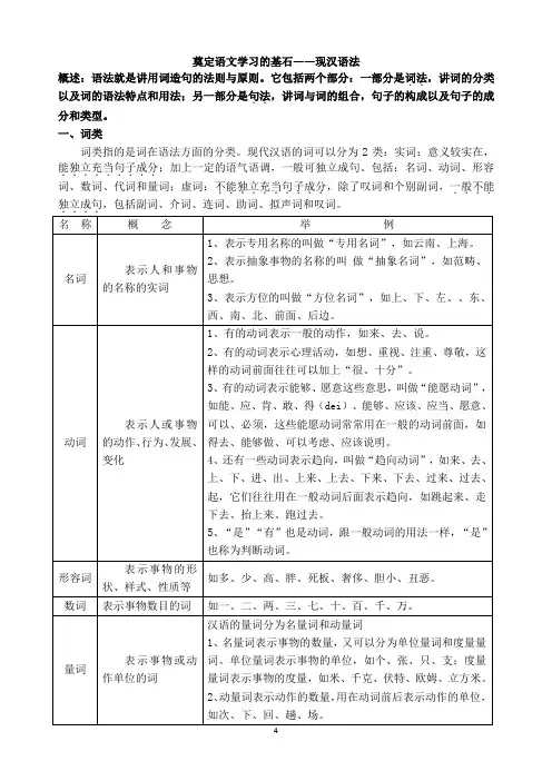 现代汉语语法讲义 2