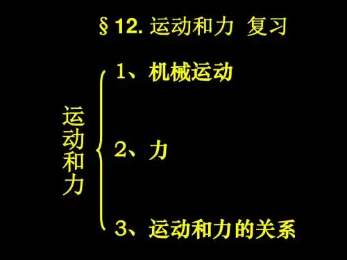 8.4运动和力复习课件(人教新课标)