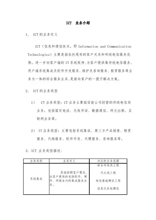 ICT业务介绍
