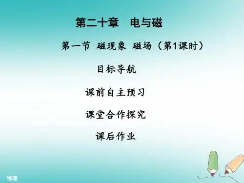 2018年九年级物理全册20.1磁现象磁场(第1课时)习题课件(新版)新人教版