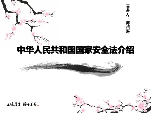 中华人民共和国国家安全法介绍PPT课件