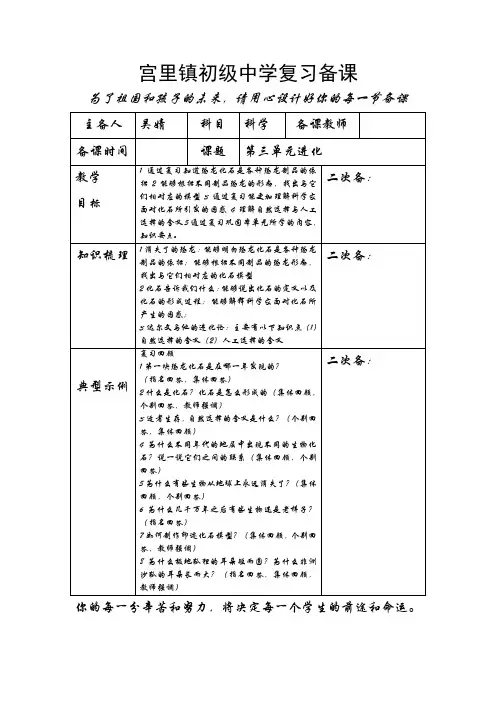 l六下苏教版第三单元复习备课.doc
