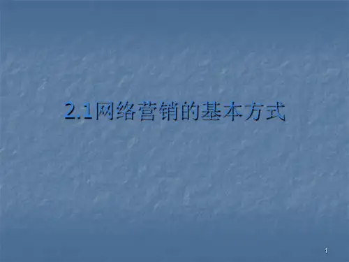 网络营销的基本方式ppt课件