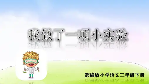 【精编本】部编版三年级语文下册第四单元习作课件:我做了一项小实验课件
