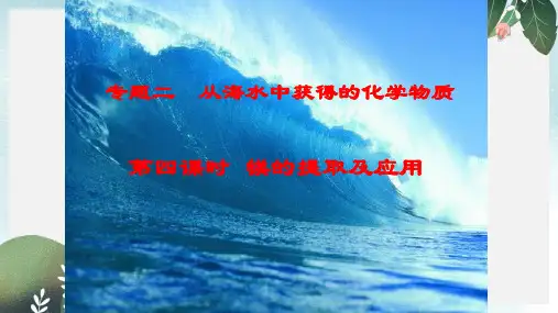 高中化学专题2从海水中获得的化学物质第二单元钠镁及其化合物2.2.4镁的提取及应用课件3苏教版必修1