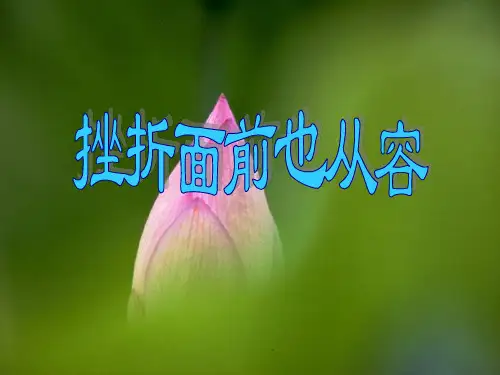 《心理健康教育》第八章 直面挫折
