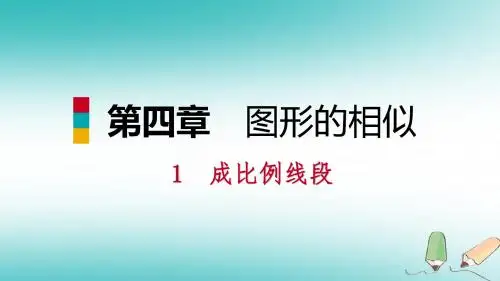 九年级数学上册第四章图形的相似1成比例线段第2课时等比性质习题课件新版北师大版