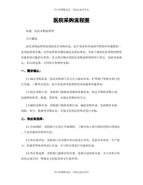 医院采购流程图