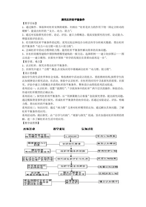 探究杠杆的平衡条件
