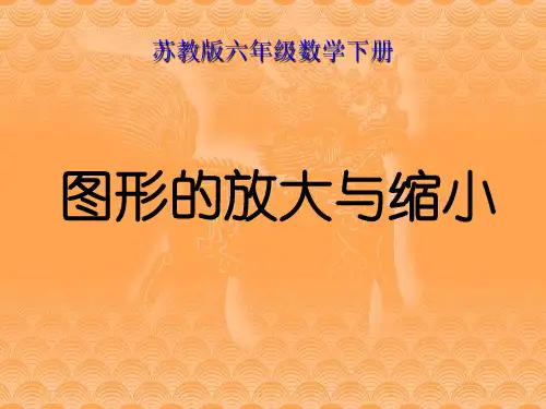 苏教版六年级下册数学《图形的放大与缩小》课件PPT