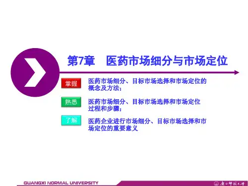 第7章 医药市场细分与目标市场