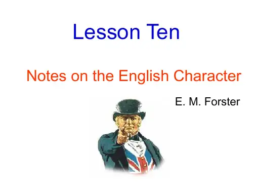刘庆雪Notes on English Character