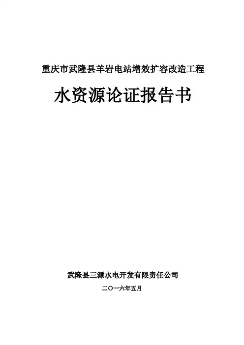 水资源论证报告 2