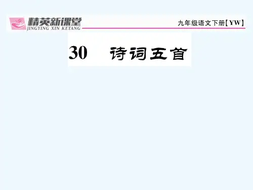 九年级语文下册第七单元30《诗词五首》课件(新版)语文版1