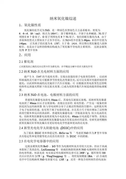 纳米氧化镍综述