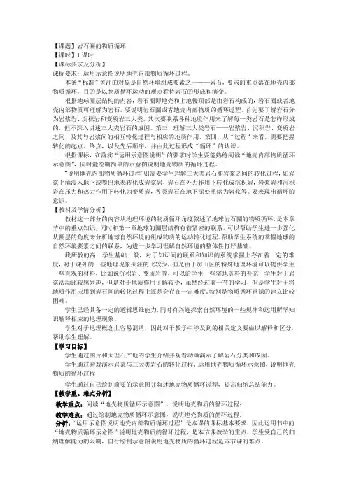 岩石圈的物质循环