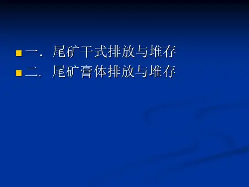 尾矿干式与膏体排放