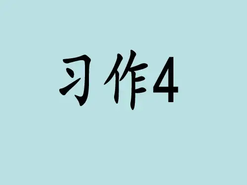 小学六年级语文下册《习作四》课件(苏教版)