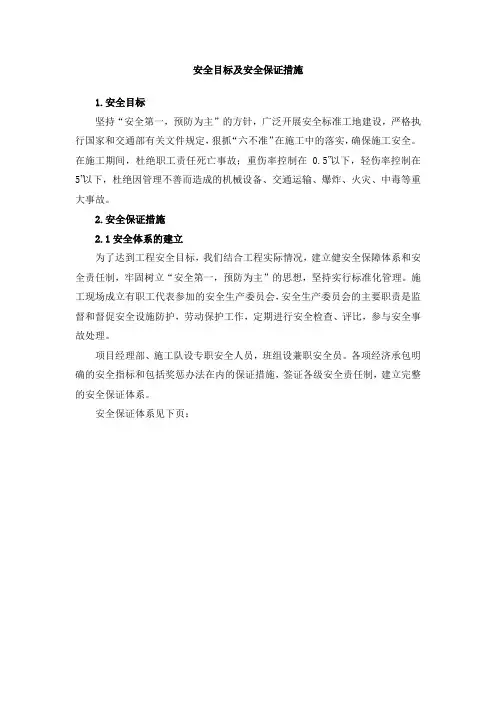 安全生产保障措施