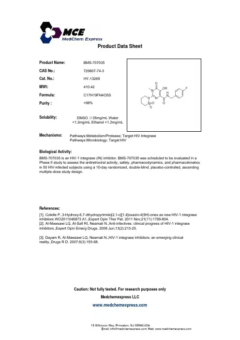 BMS-707035_729607-74-3_DataSheet_MedChemExpress