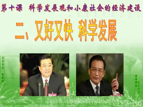 人教版高中政治必修一4.10.2《又好又快科学发展