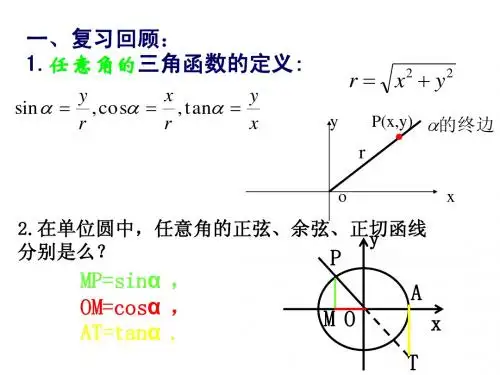 1.2同角三角函数的基本关系