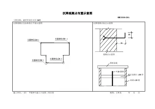 沉降观测点布置示意图